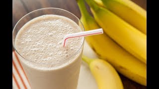 Banana Smoothie Recipes  3 Ingredients Recipe  How To Make Banana Smoothie [upl. by Ihcas]