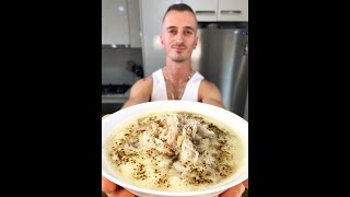 GREEK Chicken Lemon Soup Kotosoupa Avgolemono Recipe [upl. by Rovert]