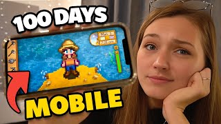 I Played 100 Days In Stardew Valley MOBILE Heres What Happened [upl. by Nanreh908]