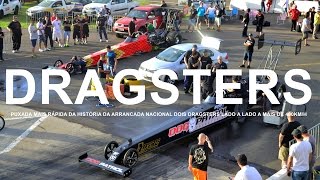 Dragsters lado a lado puxada mais rápida da história da arrancada Brasileira [upl. by Dlareme]