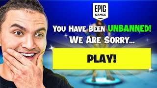 Epic UNBANNED Me amp Put Me in Fortnite [upl. by Nickolai139]