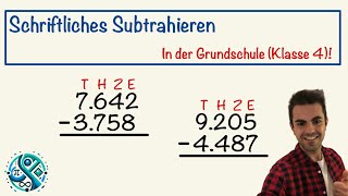 Schriftliches Subtrahieren in der Grundschule Klasse 4 Mathe lernen mit Mathetipps 🧮🫶🏻 [upl. by Layod999]