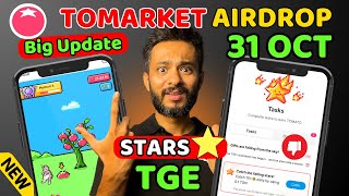 Tomarket Airdrop TGE Date  Tomarket TGE and Listing on 31st Oct  Tomarket TOMA Big Update [upl. by Averell753]