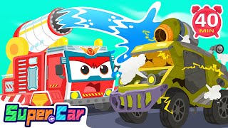 Rescue Cars Cartoons  Fire Truck Protecting Our Friends  Car Songs  Kids Cartoons [upl. by Peggi]