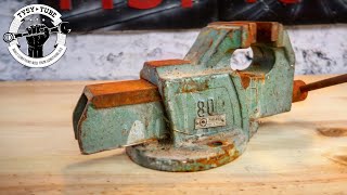 Rusty Old Vise Restoration [upl. by Hamachi]