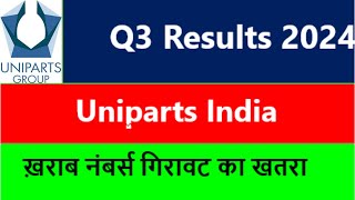 UNIPARTS INDIA Q3 results 2024  UNIPARTS INDIA results today  UNIPARTS Share News  UNIPARTS Share [upl. by Eeleak]