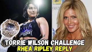 Torrie Wilson Challenged to Rhea Ripley and Rhea Ripley Responded quickly wwe rhearipley [upl. by Enorahs]