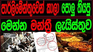 පාර්ලිමේන්තුවෙන් කාලා පොලු තියපු මන්ත්‍රී ලැයිස්තුව මෙන්මBLACKampWHITE [upl. by Newmann]