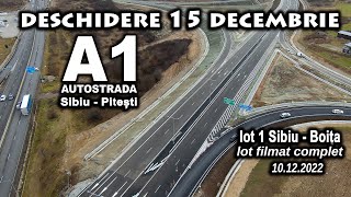 Autostrada A1 Sibiu Pitești lot1 Sibiu Boita lot filmat complet 10 122022 [upl. by Dory597]