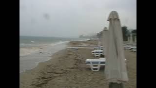 Kassandra Palace Beach Hotel 5  in the rain Halkidiki Halkidiki [upl. by Sternick337]