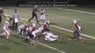 Hermiston Bulldogs at Sherwood Bowmen Football 2011 Playoffs [upl. by Uhp]