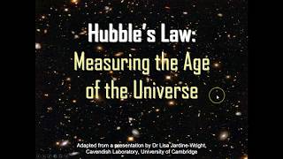 Hubbles Law measuring the age of the universe [upl. by Aylsworth]