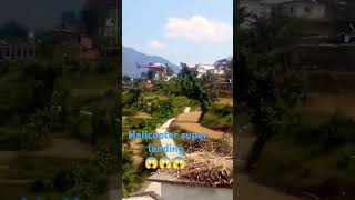 helicopter super landing at helipad shortsvideo trending travel viral [upl. by Koy]