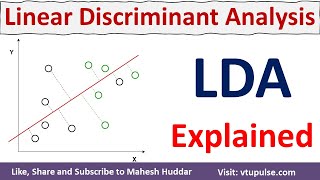 Linear Discriminant Analysis  LDA  Fisher Discriminant Analysis  FDA Explained by Mahesh Huddar [upl. by Boelter667]