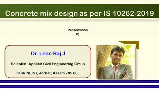 Concrete mix design as per 10262 2019 in Tamil [upl. by Lamek]