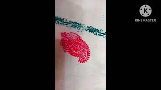 Block printing idea 💡craft [upl. by Geilich]