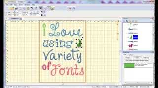 Video 7 How to Create a Text Design Using Multiple Fonts from The Itch 2 Stitch in Embrilliance [upl. by Simpkins256]