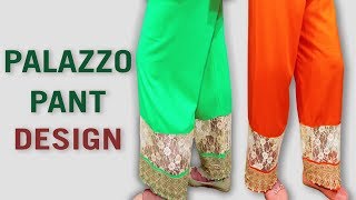 Stylish Palazzo Pants Design  Cutting and Stitching  BST [upl. by Poucher559]