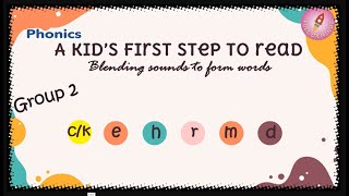 Blending Group 2  Jolly Phonics  ck e h r m d words  Practice Reading [upl. by Haliehs649]