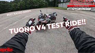 APRILIA TUONO V4 TEST RIDE [upl. by Aicyla]