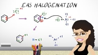 Aromatic Halogenation Mechanism  EAS Vid 3 by Leah4sci [upl. by Ardel]