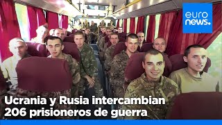 Rusia y Ucrania intercambian 103 soldados por bando mientras sigue la contraofensiva rusa en Kursk [upl. by Boehike65]