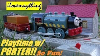 Thomas amp Friends  Trackmaster Porter Playtime w Hulyan and Maya [upl. by Acherman926]