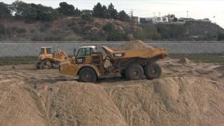 Large Earth Moving Equipment  Santa Ana River Sand Abatement [upl. by Marv]