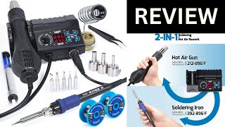 WEP Soldering Iron Station 2IN1 SMD Hot Air Rework Station [upl. by Gnehs]