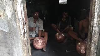 Tabla making in Mumbai  Copper Dagga making [upl. by Nymassej]