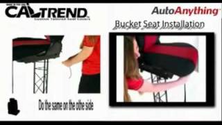 How to Install a CalTrend Seat Cover on a Bucket Seat [upl. by Annahsat]