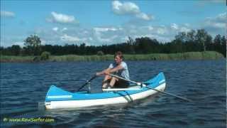 Rowing in a Canadian canoe with the RowSurfer [upl. by Akihsan997]