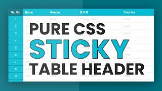 Pure CSS Sticky Table Header [upl. by Ahsiela]