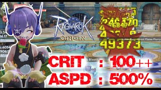 500 ASPD BUILD SNIPER CRIT   RagnarokOrigin [upl. by Shugart5]