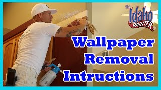 HOW TO REMOVE WALLPAPER Home improvement wallpaper removal [upl. by Airdnala26]