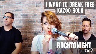 I WANT TO BREAK FREE live acoustic cover with kazoo solo by Rocktonight Trio [upl. by Rotman961]