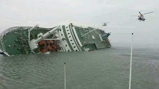 Two Dead Hundreds Missing After Ferry Sinks Off South Korea Coast [upl. by Eimac]