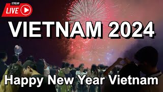 New Year 2024 Ho Chi Minh City Fireworks 🇻🇳 New Year Countdown Vietnam 2024 [upl. by Charters]