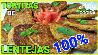 TORTITAS de LENTEJAS Sin HUEVO Sin AVENA Saben a Carne  TORTAS de LENTEJAS HAMBURGUESA de LENTEJAS [upl. by Elden]