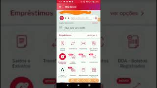 Saldo e extrato Aplicativo Bradesco pelo celular [upl. by Labotsirhc]