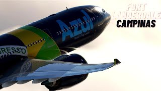 Headwind Simulations Airbus A330900neo  Voo de Fort Lauderdale a Campinas  Azul Linhas Aéreas [upl. by Ahtel]