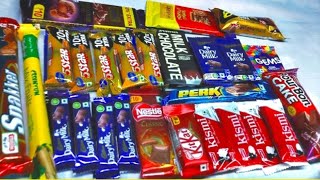 Chocolate opening video Lots of chocolates Gems opening video surprise toys Cadbury KitKat [upl. by Sankey]