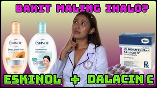 DALACIN C AND ESKINOL  DALACIN C AND ESKINOL PIMPLE FIGHTING  ESKINOL AND DALACIN C [upl. by Anelrihs]