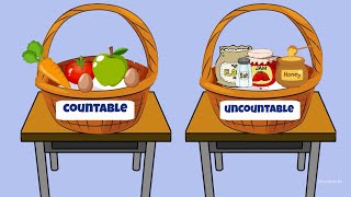 Countable and Uncountable nouns  Grammar with examples  Learn English for Kids [upl. by Merilee536]