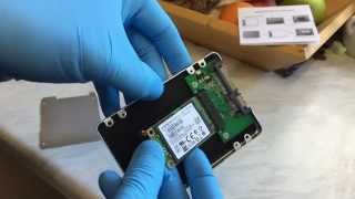 Installing Crucial mSATA SSD into Qumox Mini SATA adapter enclosure [upl. by Saire]