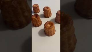 Croissant canelé shape filled with custard cream croissant pastry patisserie dough canelé [upl. by Mloc]