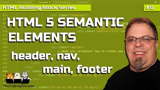 HTML 5 Semantic Elements  Header Tag Main Tag Footer Tag Nav Tag Section Tag [upl. by Hedelman]