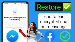 How to reset end to end encrypted chat pin code on messenger  Forgot messenger pin code 2024 [upl. by Yenittirb413]