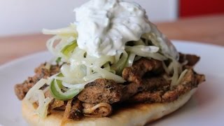 Gyros Selber Machen Rezept  Homemade Gyros Pita Recipe  ENG SUBS [upl. by Heilner]