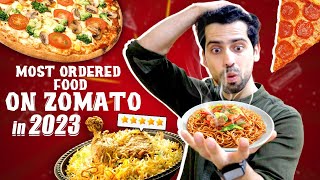 Eating Zomatos Most Ordered Food Dishes Of 2023  cravingsandcaloriesvlogs [upl. by Norod]